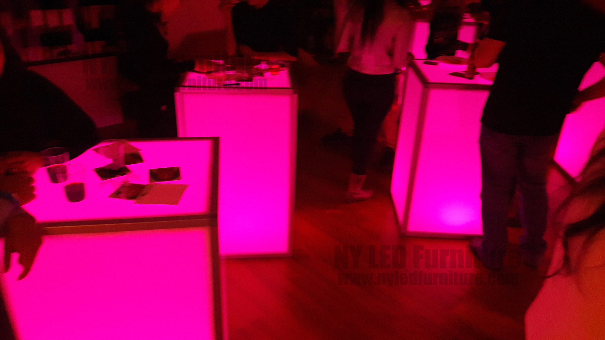 LED Event Cocktail Table Rental NYC