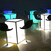 NYC Outdoor LED Cocktail Tables Rental