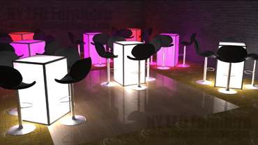 LED Cocktail Table Rental Price